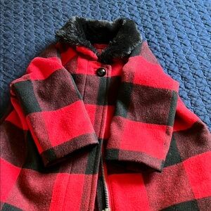 Plaid Kids Jacket - Red and Black